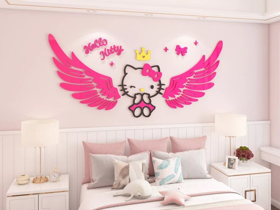 3D Acrylic Hello Kitty Wall Decoration Sticker for Baby Room