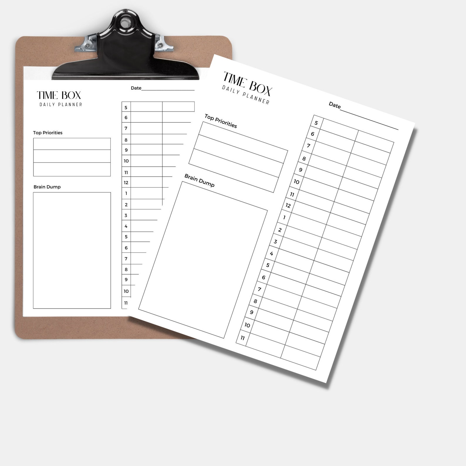 The Time Box Planner Daily Timeboxing Planner Time Block Journal