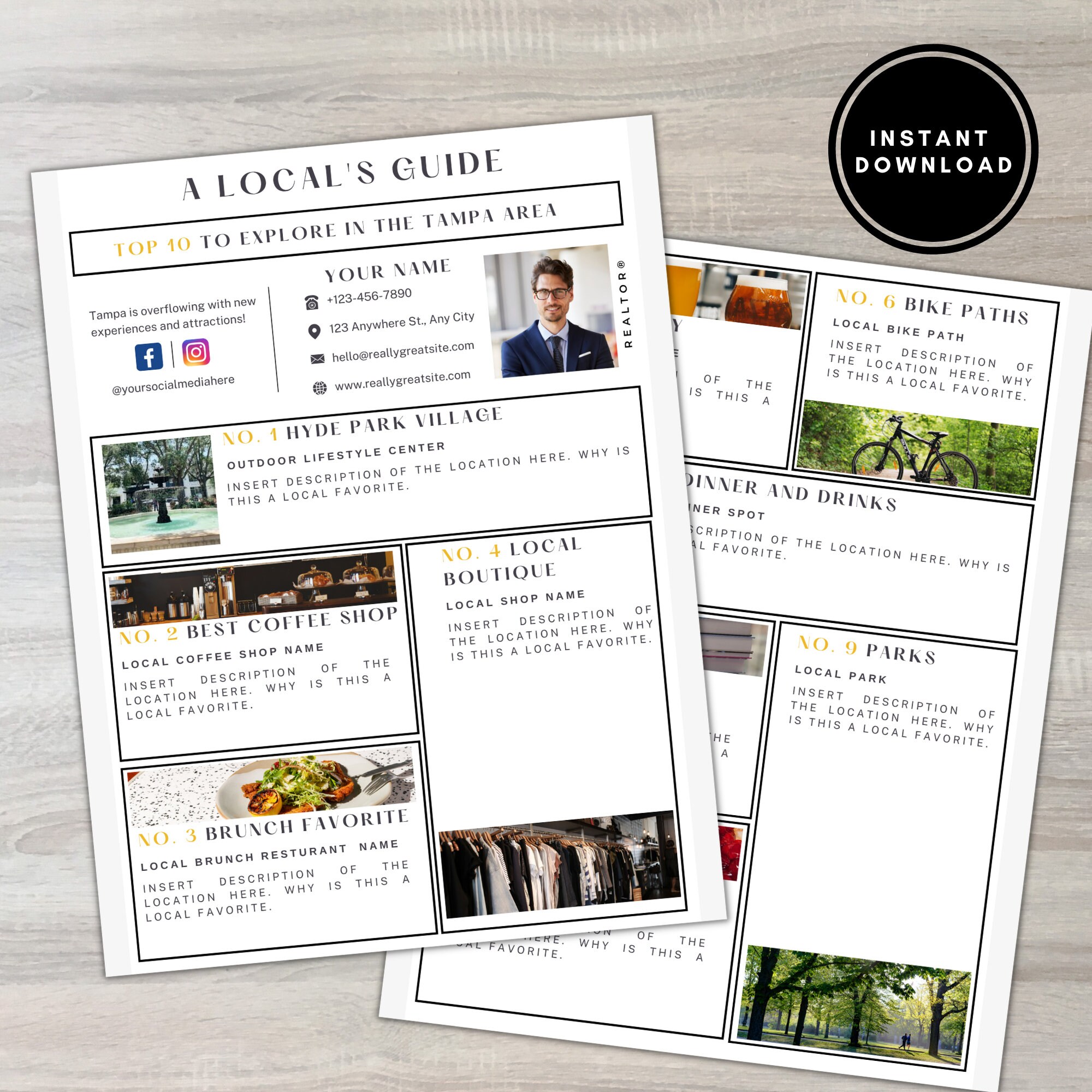 Real Estate Local Guide Template, Welcome Guide, City Guide Flyer ...