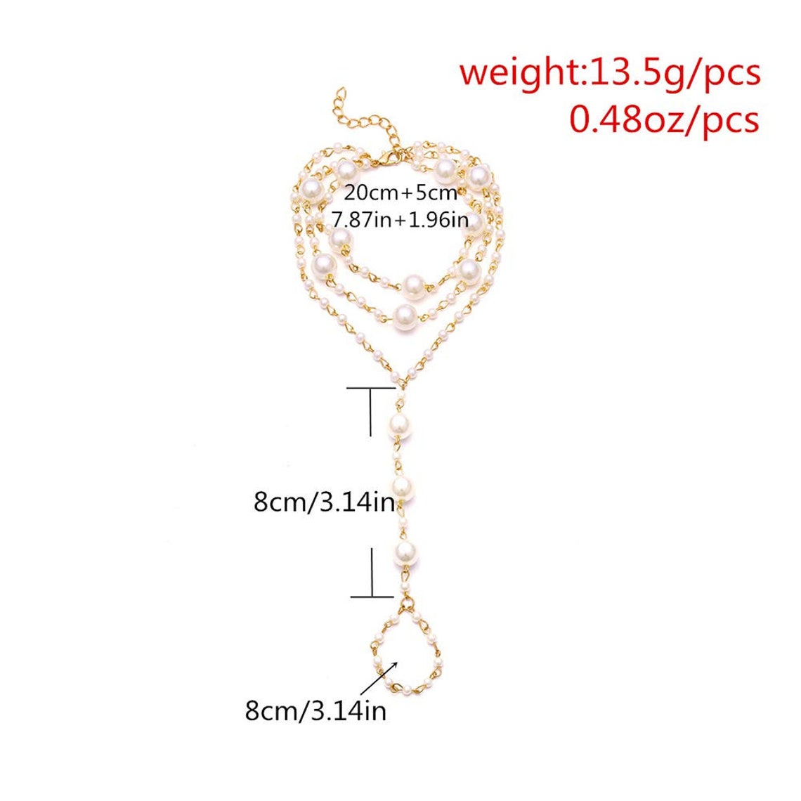 Pearl Barefoot Bridal Jewelry Gift  Anklet Beaded Barefoot image 8