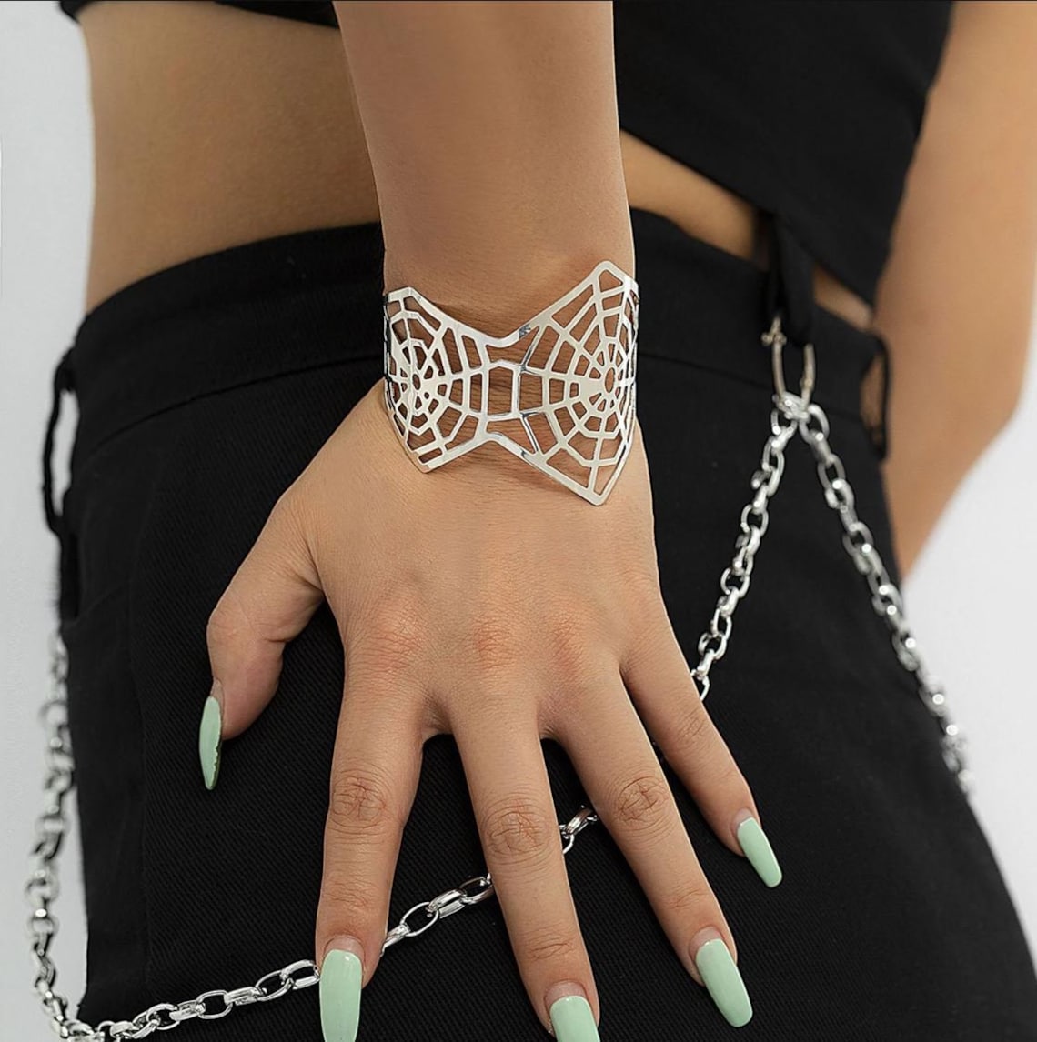 Spider Web Bracelet  Spider Web Bangle  Spiderweb Bracelet  image 5