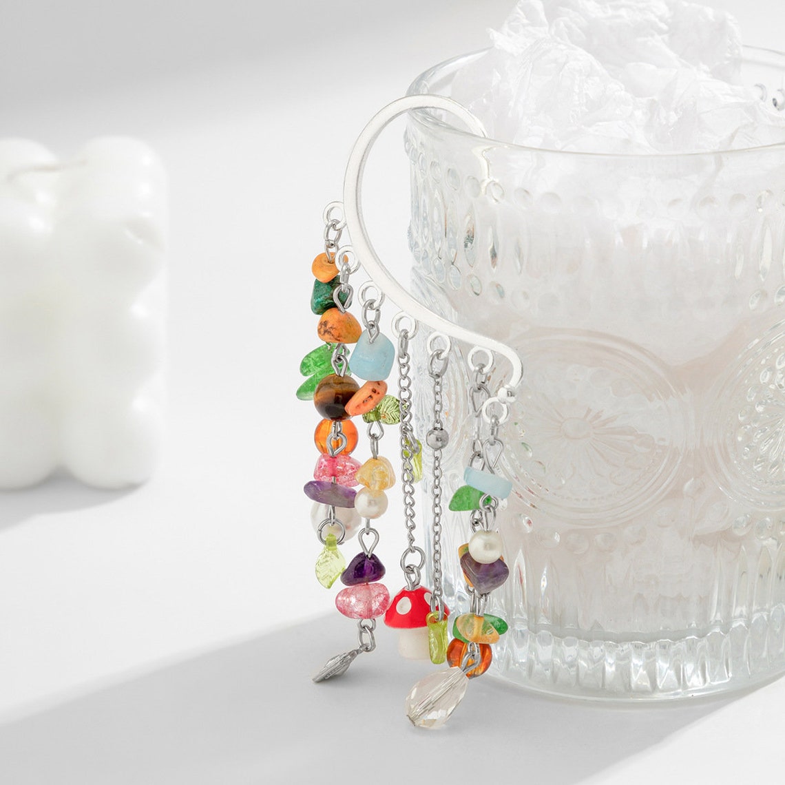Colorful Drop Earrings  Multi-Color Earrings  Tassel Ear image 10