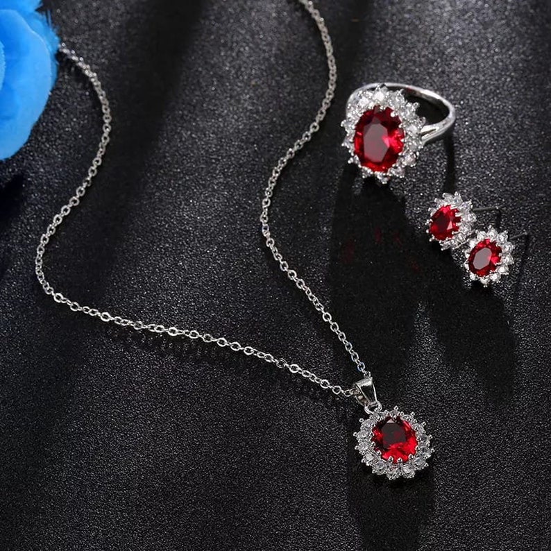 3 Pcs Leather Cuff Bracelet Earring Necklace Jewelry Set  image 3