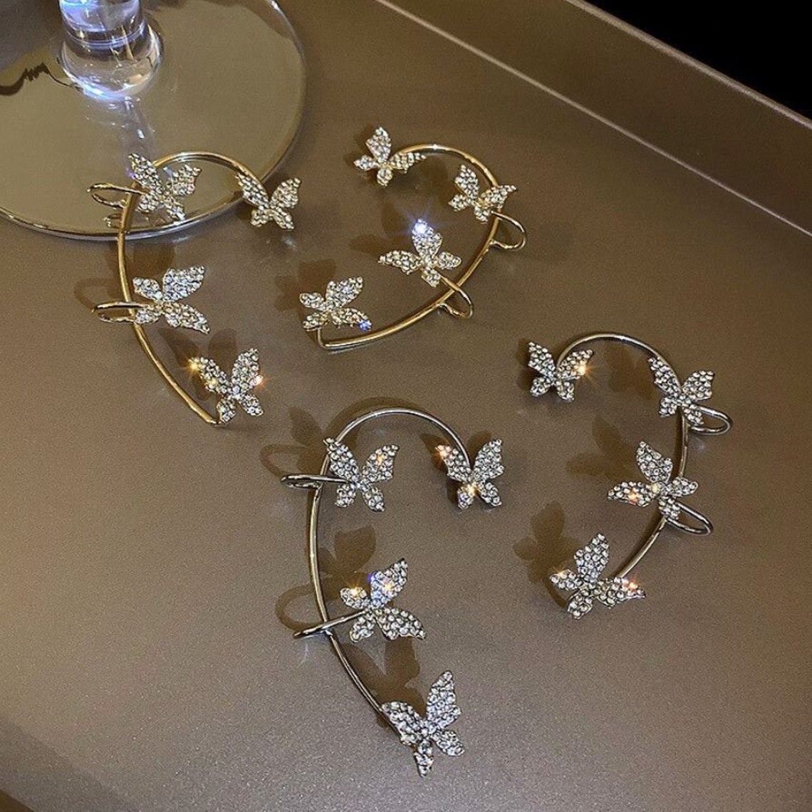 Non-Piercing Ear Cuff Butterfly Earrings  Butterflies Ear image 2