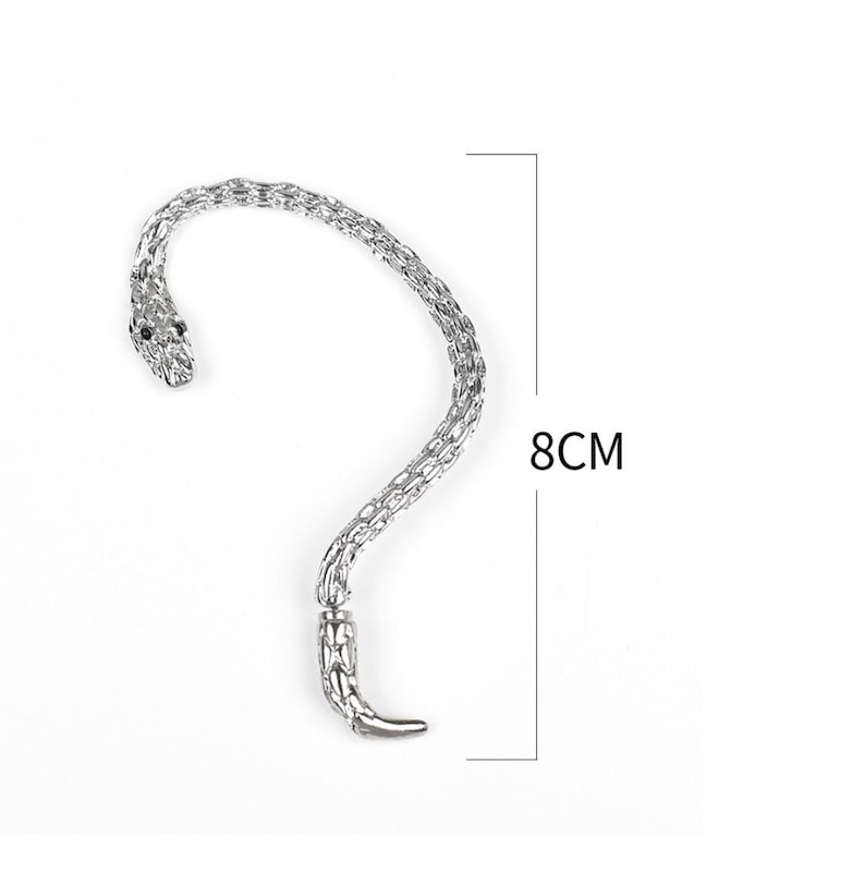 Silver Snake Earring  Cobra Earrings  Snake Lover Gift  image 10