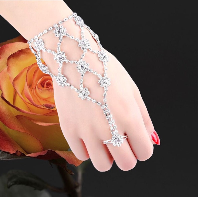 Flower Barefoot Bridal Jewelry Gift  Anklet Beaded Barefoot image 2