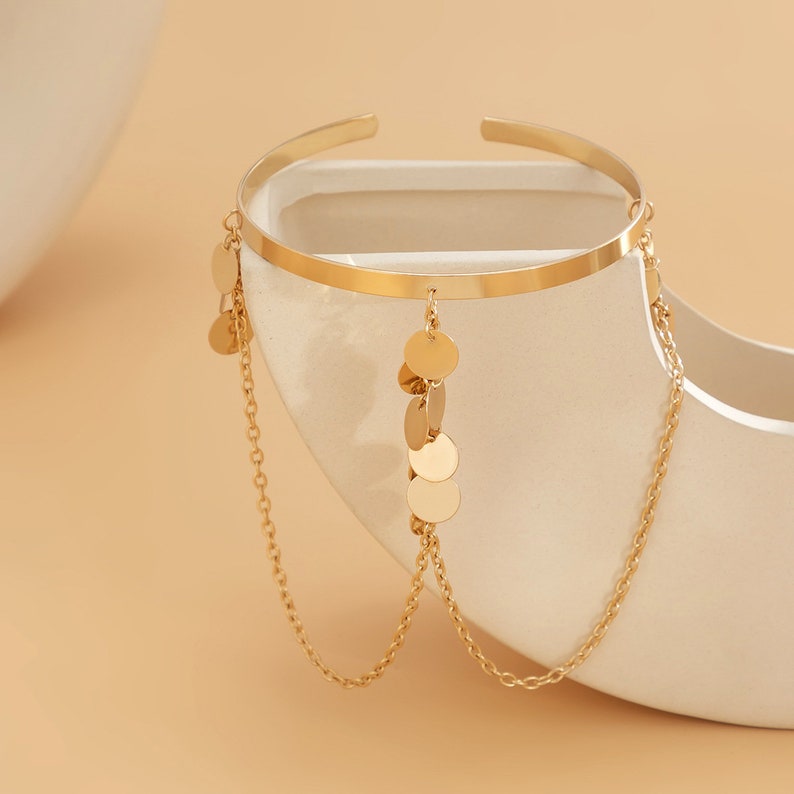 Confetti Arm Chain  Upper Arm Bracelet  Bridesmaid Gift  image 3