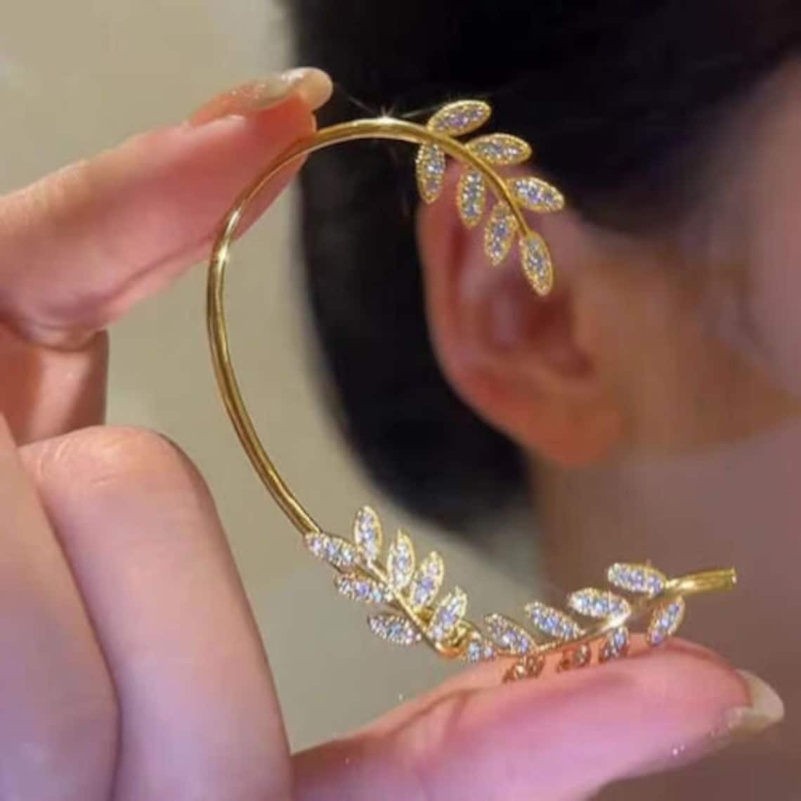 Fashion Leaf Earrings  Flower Earrings  Minimalist Earrings image 4