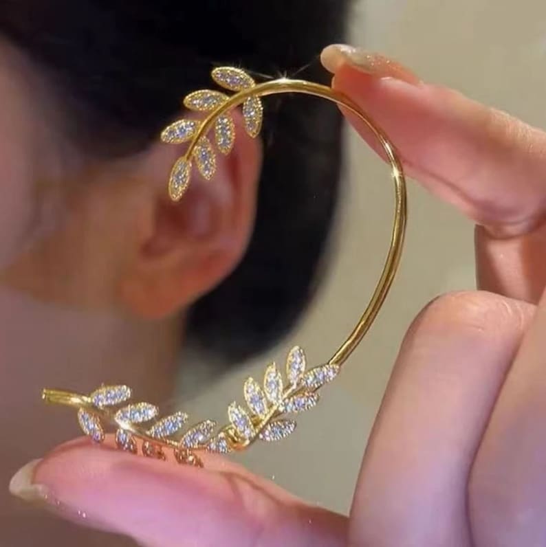 Fashion Leaf Earrings  Flower Earrings  Minimalist Earrings image 5