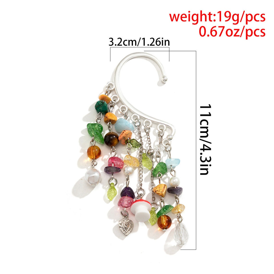Colorful Drop Earrings  Multi-Color Earrings  Tassel Ear image 7