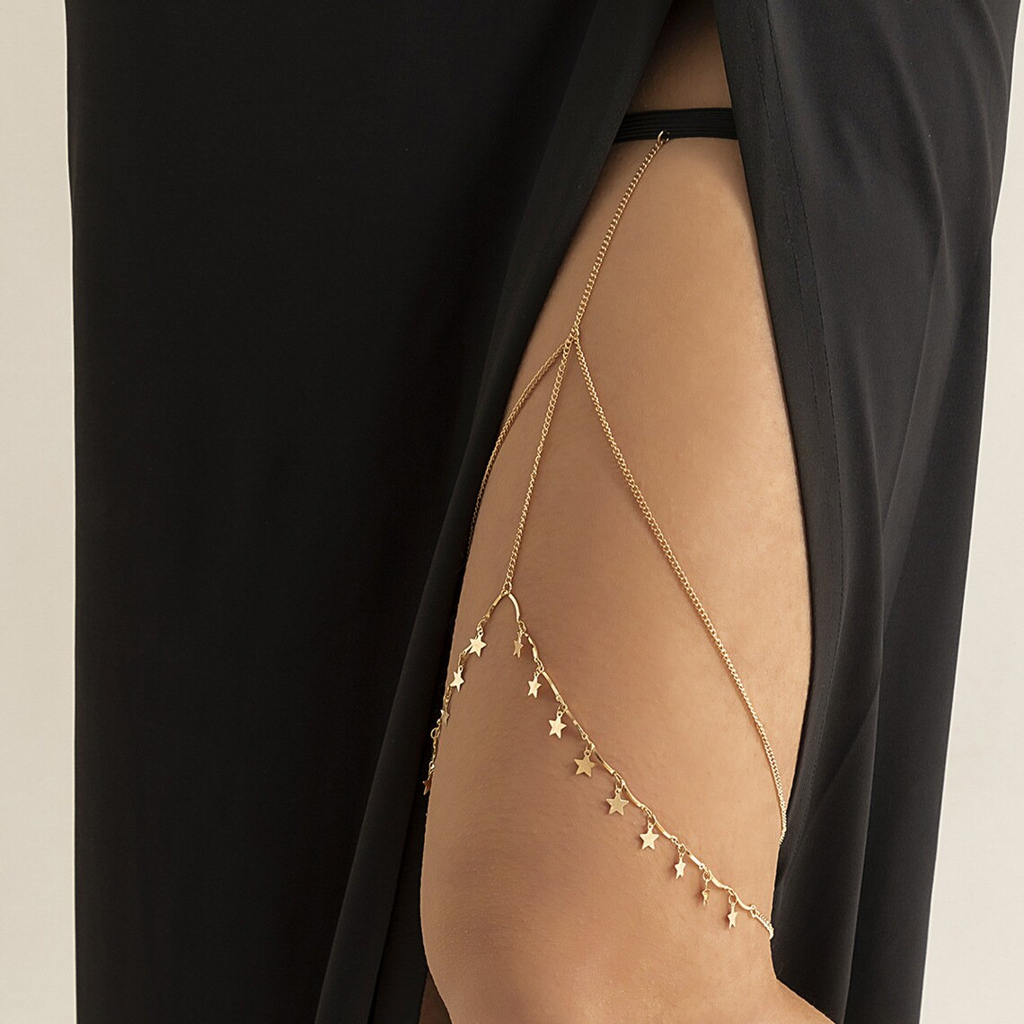 Star Leg Chain  Star Body Chain  Beach Harness  Layered Leg image 3