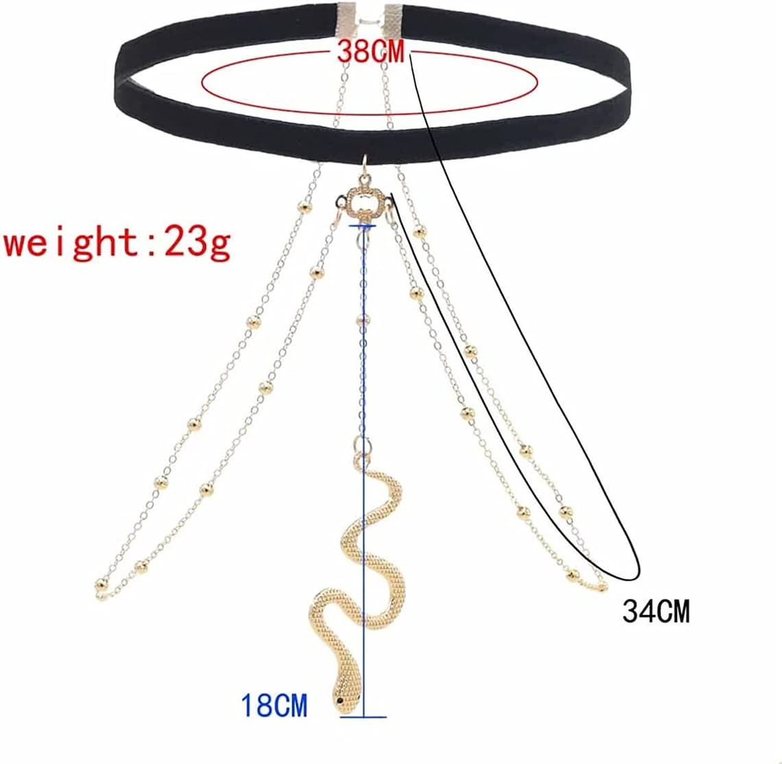 Single Layered Snake Leg Chain  Bikini Body Bridal Jewelry  image 10
