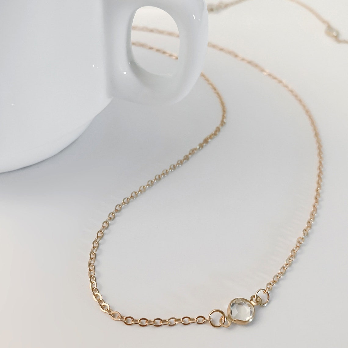Simple Back Chain Backdrop Necklace Open Back Necklace image 10