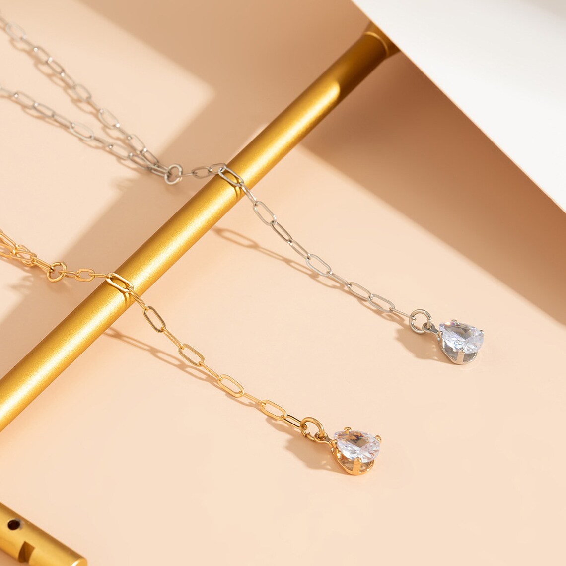 Olivia Necklace Pearl Pendant Necklace Lariat Necklace Bridal Necklace Mother's Day Gift Necklaces for Women Statement Necklace image 3