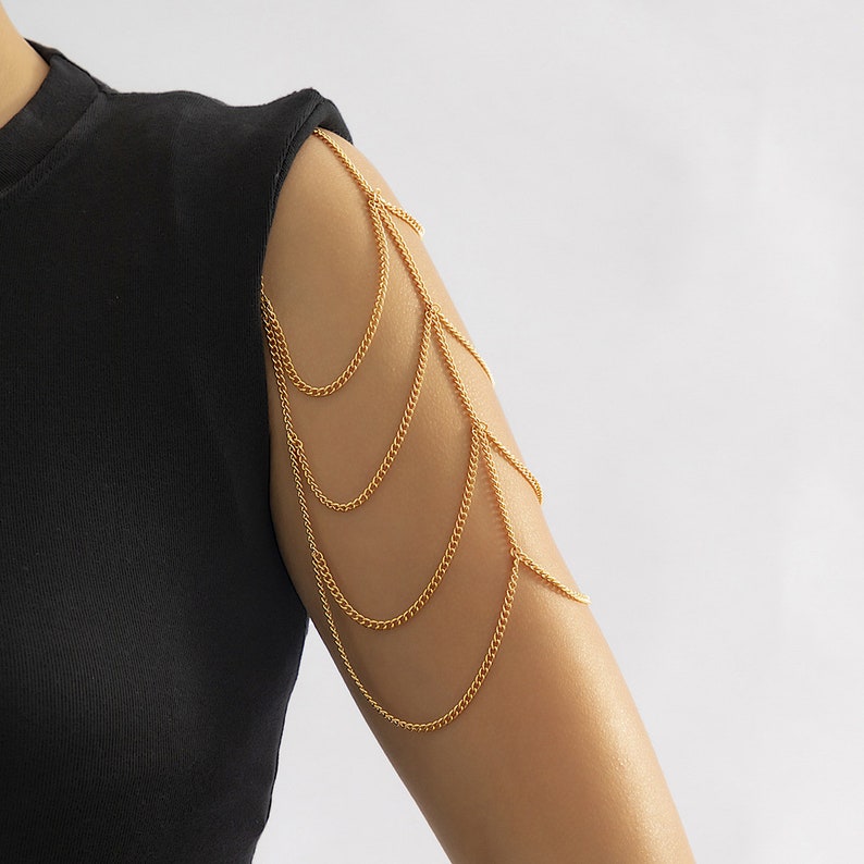 Stylish Multilayered Shoulder Chain  One Part Shoulder image 4
