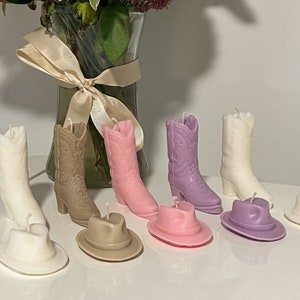 The Cowboy Boot & Hat Candles I Favours I Handmade Candles I Gifts For Her I Cowboy Lover I Decorative Candle I Unique Gift I Handmade Soap
