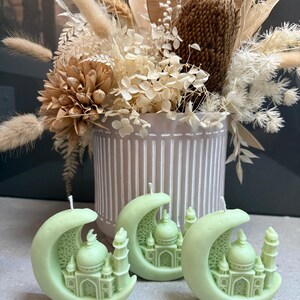 Ramadan Candles I Crescent Moon and Mosque Candle Decor I Eid Home Decoration I Ramadan Gift I Ramadan Candle 画像 13