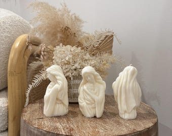 Mary & Baby Candle I Handmade Candle I Christening Favour I Baptism Favour I Prayer Candle I Bonbonniere I Holy Communion I Religious Candle