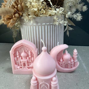 Ramadan Candles I Crescent Moon and Mosque Candle Decor I Eid Home Decoration I Ramadan Gift I Ramadan Candle 画像 14