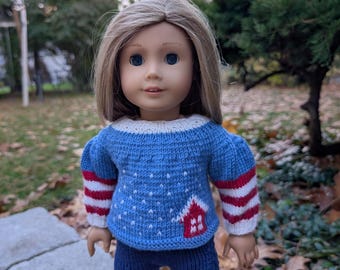 Sweater for 18 inch doll, Doll clothes, Handmade doll clothes, Gifts for girls, AG doll clothes, 18 inch doll clothes, 18 inch doll outfit