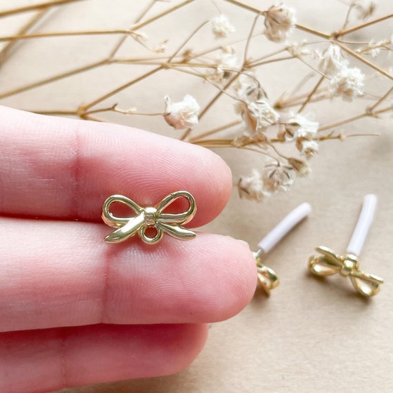 Bow Earring Posts Earring Posts With Ring Earring Posts With