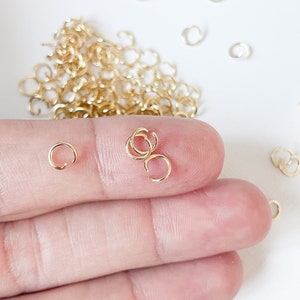 200 pieces Open Jump Rings, 304 Stainless Steel Open Jump Rings, and Keychain Accessories, Real 24K Gold Plated, Open Jump Rings for Jewelry