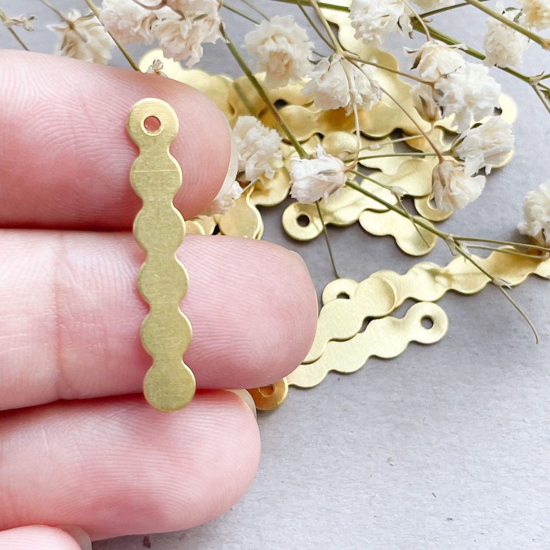 Brass Bar Charms, Unique Brass Charms, Long Brass Drops, Earring Charms