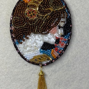 Beaded brooch