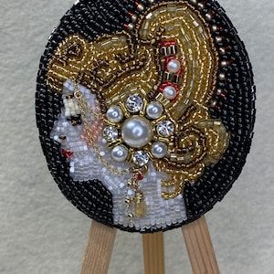 Beaded brooch