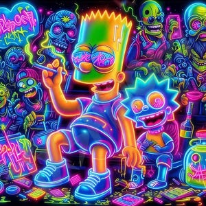 Bart Simpson Digital Art Print