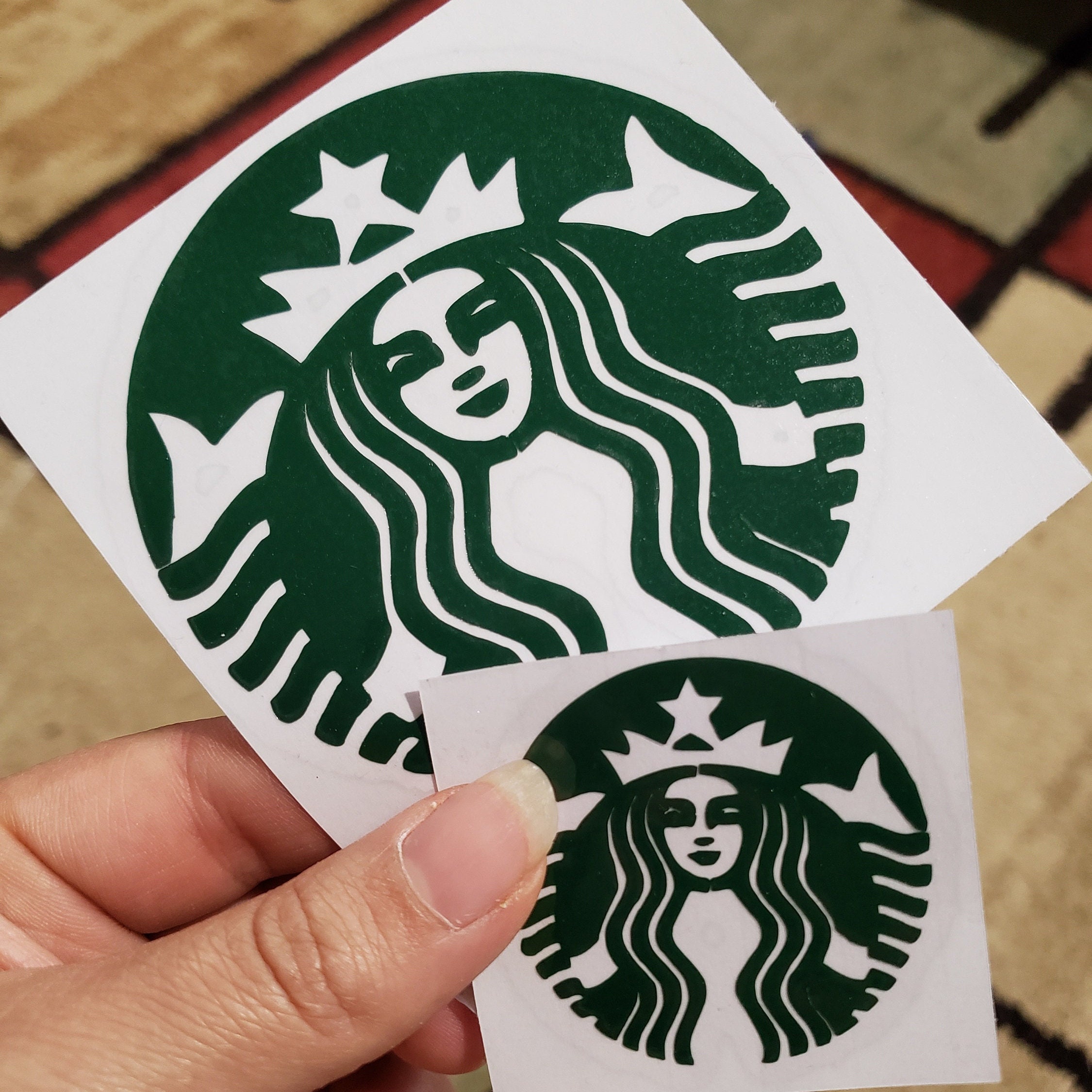 Strabucks Logo Sticker Starbucks Logo Vinyl Sticker - Planner, Laptop, Car Decal - Etsy