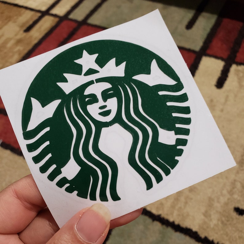 Strabucks Logo Sticker Starbucks Logo Vinyl Sticker - Planner, Laptop, Car Decal - Etsy