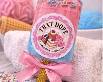 Sapone al gusto di ghiacciolo – Sapone al gusto di congelamento – Sapone da bagno al gusto di zucchero filato – Sapone artigianale carino – Regalo per lei – Sapone estivo – Divertente coccola per il bagno, per bambini