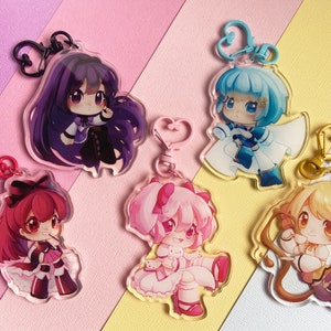 Madoka Magica Keyring Charms