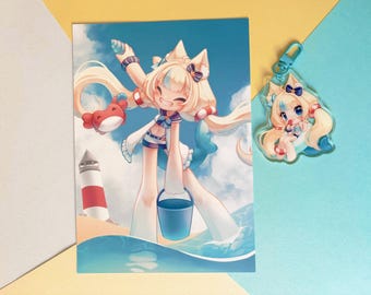 Sameko Saba A5 Print and Keyring Charm