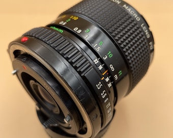 Objectif Macro Canon FD 50mm F/3.5 – Fixe, Mise Au Point Manuelle – Occasion