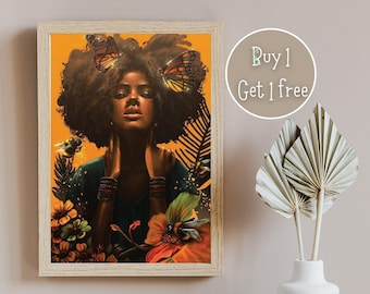 Black Woman Art | Black Woman wall art | Black Woman Print |  Black Woman Poster |African Woman Art | African Queen Black Art Print