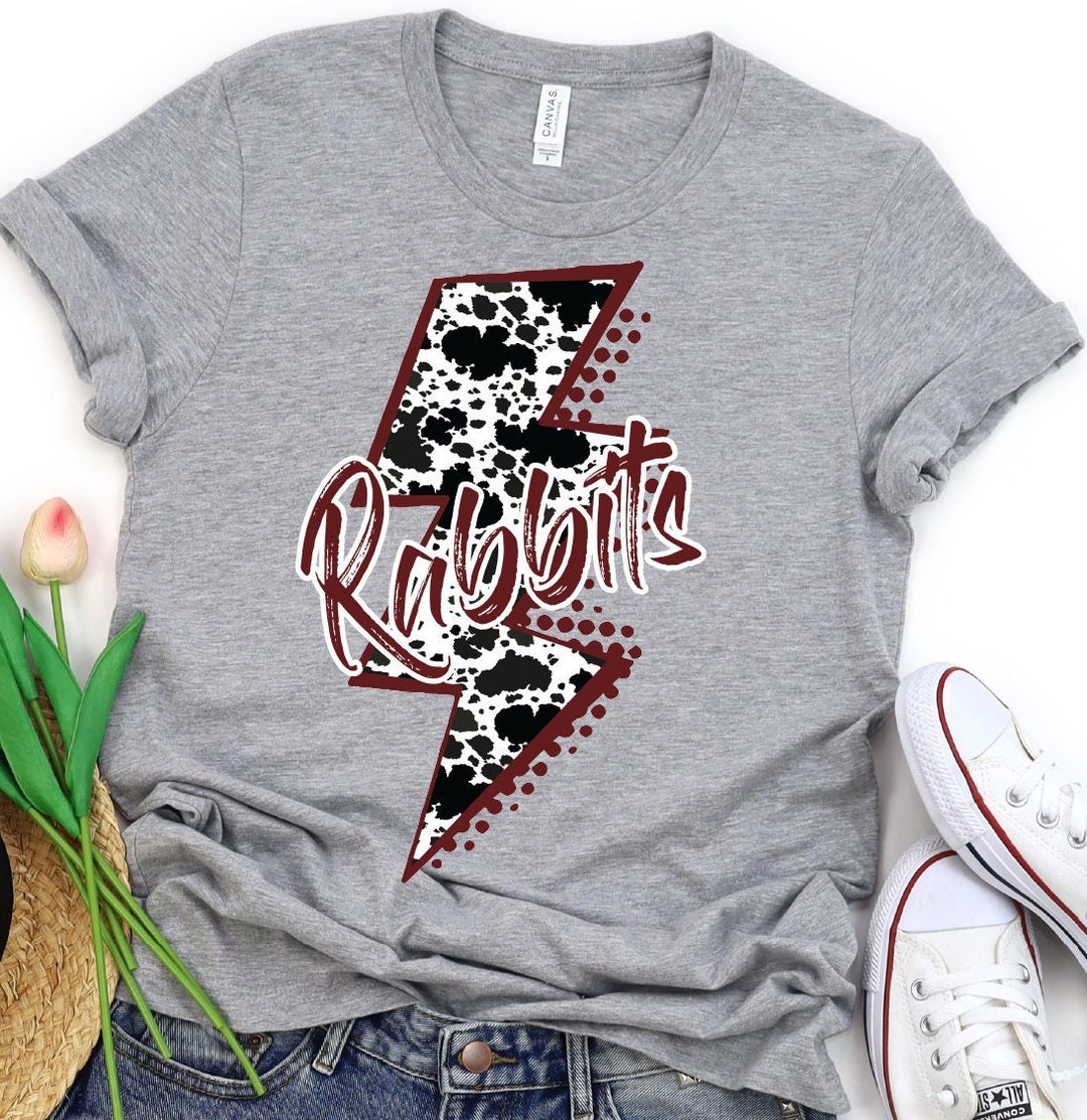 Rabbits Cowhide Lightning Bolt PNG Only, Cute Teacher, Digital Download ...