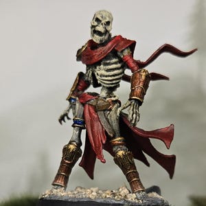 Skeleton on 25mm base painted miniature dungeons & dragons pathfinder fantasy tabletop RPG gaming 3D printed resin model