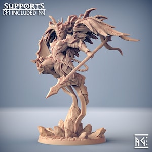 Angel Fallen Angel Aasimar on 50mm base (scaling available) Resin Printed Models by Artisan Guild D&D Tabletop Gaming.