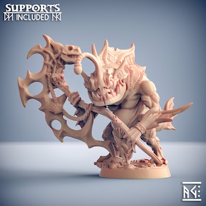 Tritons Death Tide Jurakin Sea Creatures Kuo Toas on 25mm base. w/ choice of modular weapons 3D Resin Printed Models by Artisan Guild D&D