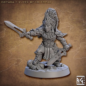 Female Gnome paladin cleric w/ choice of modular weapons 3D Resin Printed Models by Artisan Guild DnD Tabletop Gaming Miniature