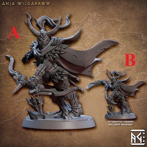 Warforged ranger druid w/ choice of modular weapons 3D Resin Models by Artisan Guild DnD Tabletop Gaming Miniatures