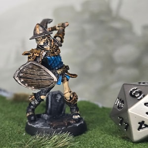 Skeleton axe and shield Painted Miniature Dungeons & Dragons Pathfinder Fantasy Tabletop RPG Gaming 3D Printed Resin Model