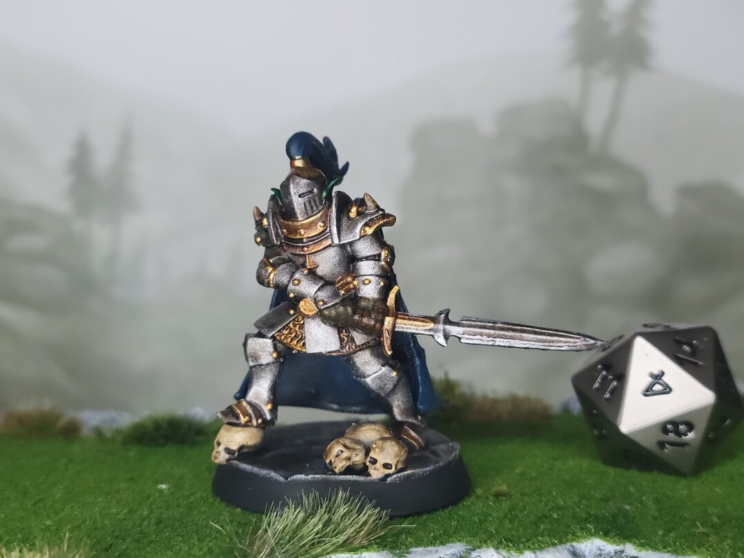 Half Orc Paladin Painted Miniature Dungeons &amp; Dragons - Etsy