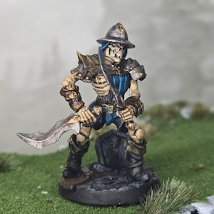 Skeleton with daggers Painted Miniature Dungeons & Dragons Pathfinder Fantasy Tabletop RPG Gaming 3D Printed Resin Model
