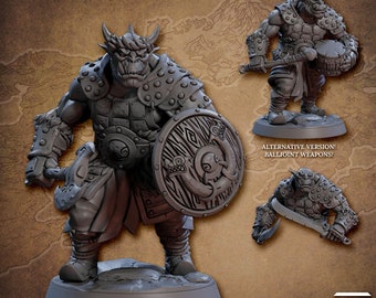 Orc Nomad Orr’ug Warrior barbarian with choice of modular weapons 3D Resin Printed Models by Artisan Guild DnD Tabletop Gaming Miniatures
