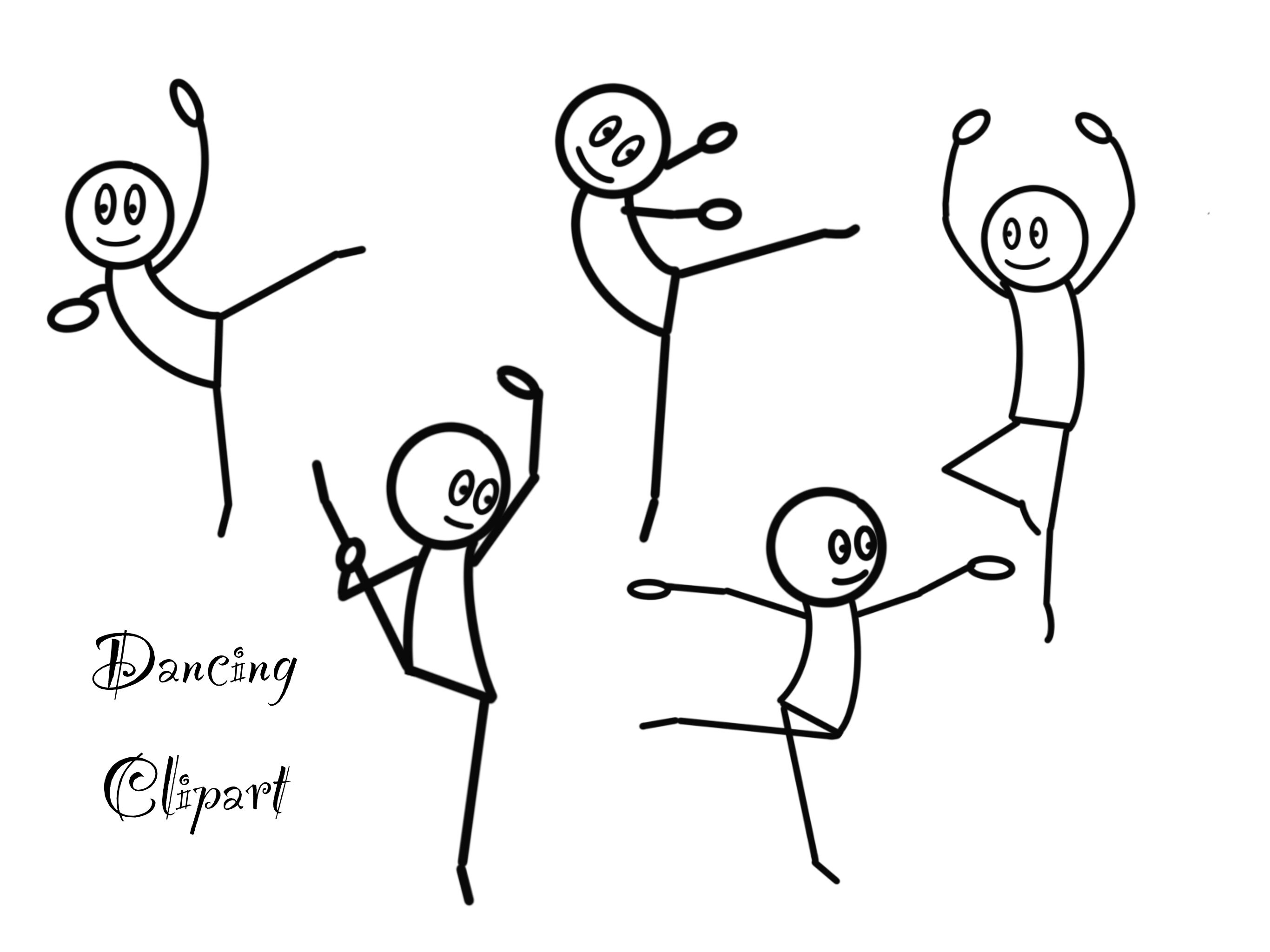 How To Draw Stick Figure Dancing