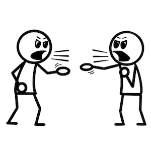 5 Fighting, Arguing PNG Stick Figures Digital Download - Etsy