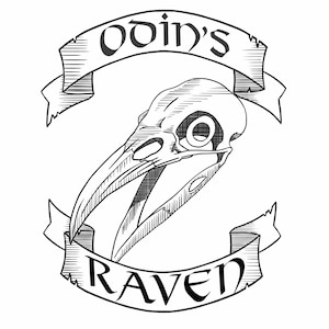 Odin&#39;s Raven, PNG file, digital stamp tattoo idea